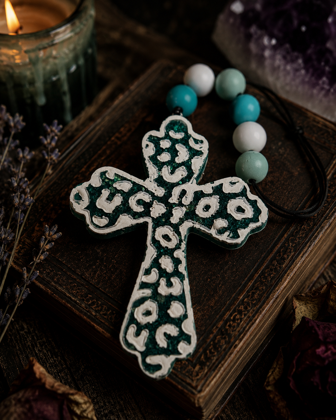 Small Cheetah Print Cross Freshie Car/Room Air Freshener