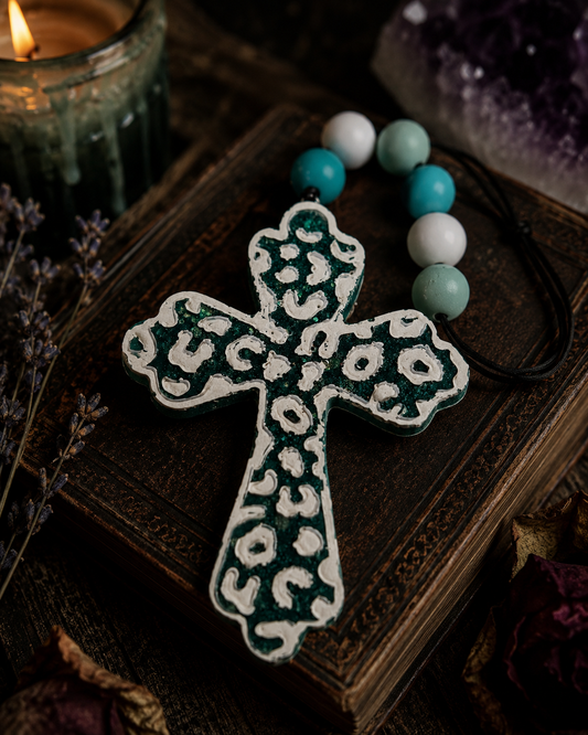 Small Cheetah Print Cross Freshie Car/Room Air Freshener